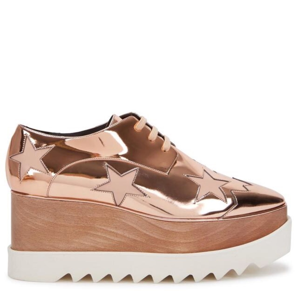 Stella Mccartney elyse lace up platform rose gold
